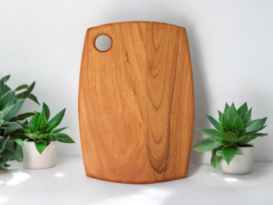 Udaipur Handicrafts Wooden Chopping Board/Cutting Board/Serving Board, Platter/Plate for Vegetables | Natural Acacia Wood | 36 * 25 * 1.5 cms | Handmade in India