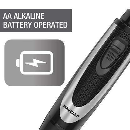 Havells Ne6322 Nose&Ear Hair Trimmer,Battery Operated&Easy To Carry (Black), Unisex