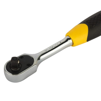STANLEY STMT95895-8B Metal Quick Release Pear Head Ratchet (Yellow, 1/4 inches)