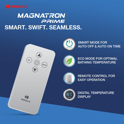 Havells Magnatron Prime 25L Storage Water Heater(Geyser)|Induction Technoloy|No Heating Element|25% Faster Heating|30,000 Rs Electricity Saving in 5 Year|Suitable For Hard Water|Scaling Resistant