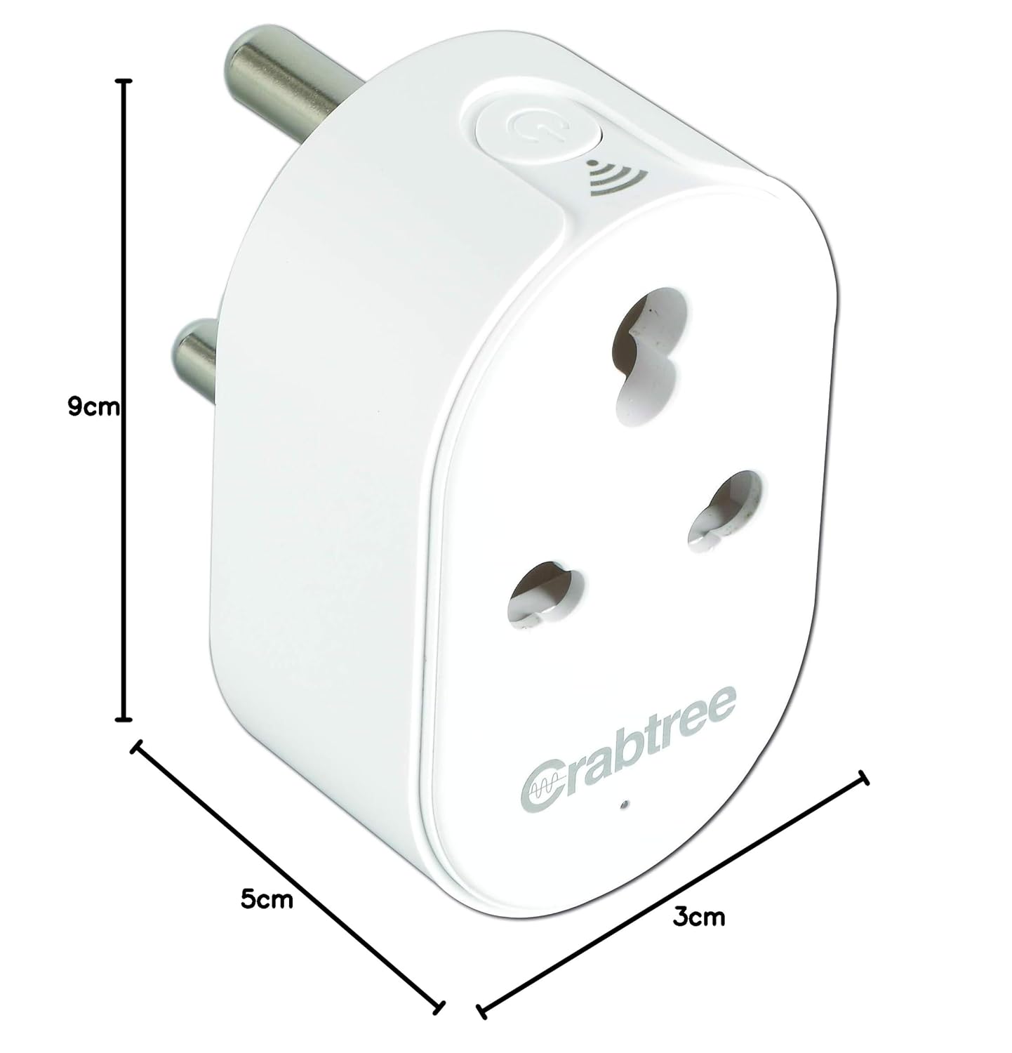 Havells 16 A Wi-Fi Smart Plug (White) with Voice Control & Energy Monitoring — Suitable for Large Appliances like Geysers, Heaters, OFRs, and Air Conditioners (Works with Alexa and Google Assistant)