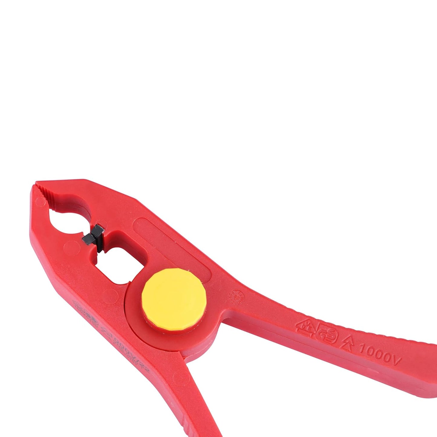 STANLEY STMT77872-23B VDE Insulated Round Clamp 150mm, Ideal For Repair Of Electric Vehicles, Red and Yellow