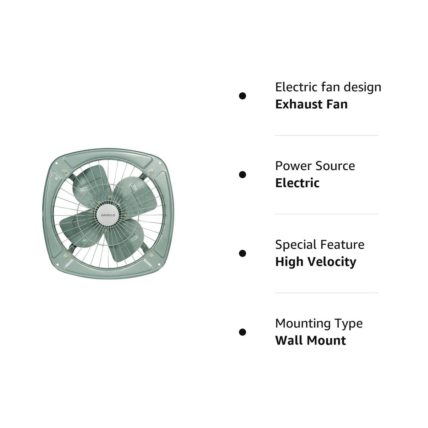 Havells Ventil Air DB 300mm Exhaust Fan| Watt: 70 | RPM: 1400| Air Delivery: 1770 CMM | Suitable for Kitchen, Bathroom, and Office|2 Years Manufacturer Warranty(Pista Green)
