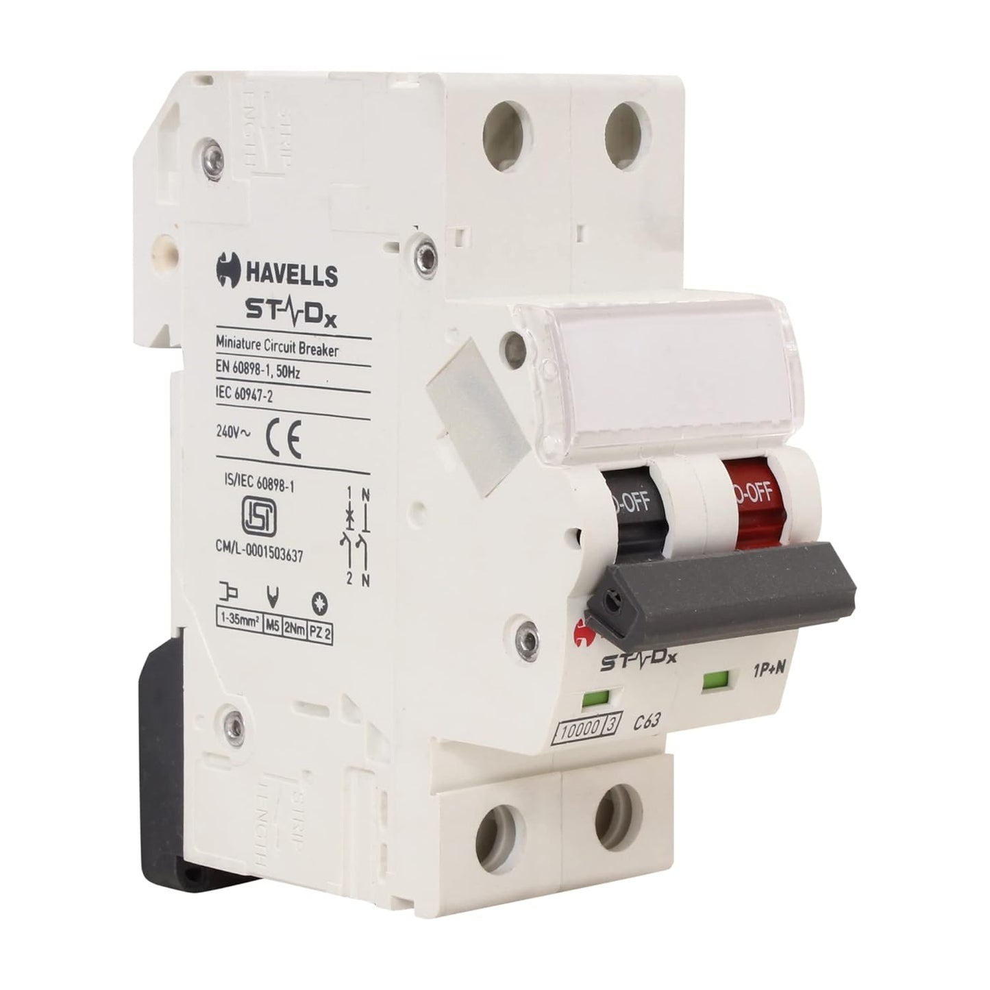 HAVELLS STAD-X 63A SPN C MCB 240V - WHITE