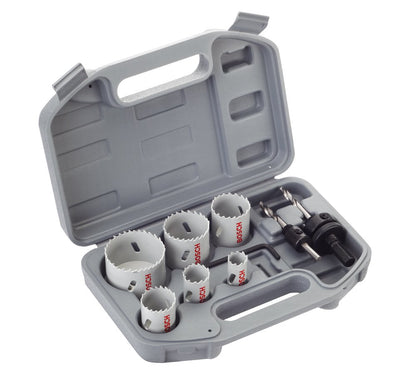 Bosch Professional 9Pc Universal Holesaw Set With Bim Holesaws, 24Mm/27Mm/32Mm/35Mm/40Mm/52Mm