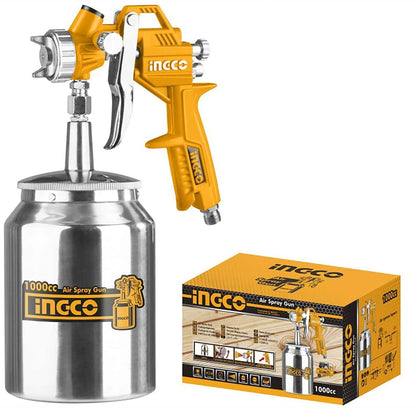 Ingco ASG3101 1000ml Air Spray Gun 1.5mm Stainless Steel Nozzles Suitable for Base Coat Spray
