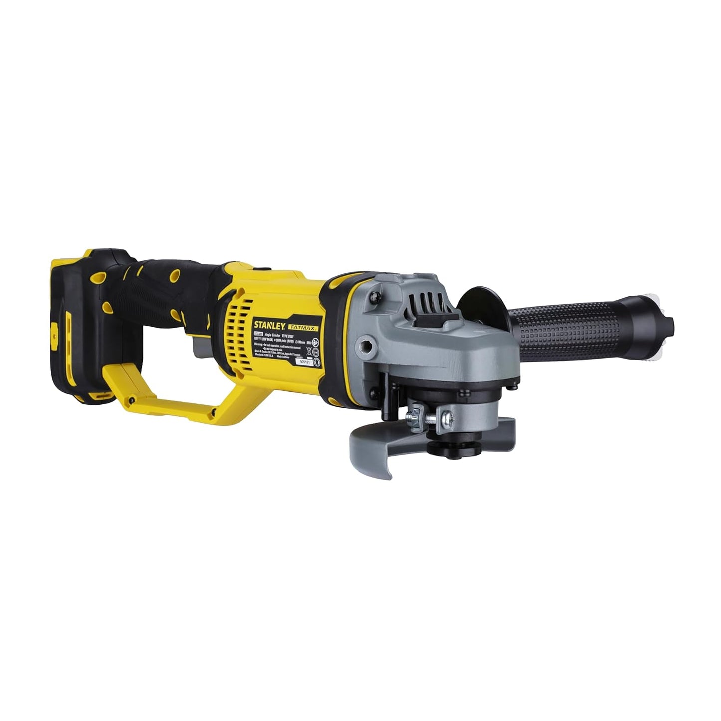 STANLEY FATMAX SCG400-B1 20V 2.0Ah 100mm Cordless Brushed Grinder for Mechanic, Tradesmen & Professional Use, Batteries Not Included, 2 Year Warranty, YELLOW & BLACK