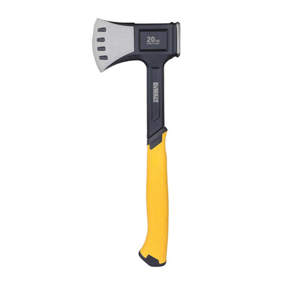 DEWALT DWHT51387-0 Steel Campers Axe with Extra-Wide Chisel Blade for Cleaner Cuts on Brick & Masonry, 567 grams, YELLOW & BLACK