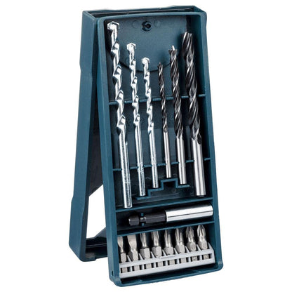 Bosch Professional 15 pc Mini X Line with Masonry bits, wood drill bits and screwdriver bits