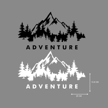 Akshar Arts Bhuwana 2 PCs Mountain Adventure Car Sticker for Door Side Window Graphics Exterior Stickers (25 x 13.8 cms)