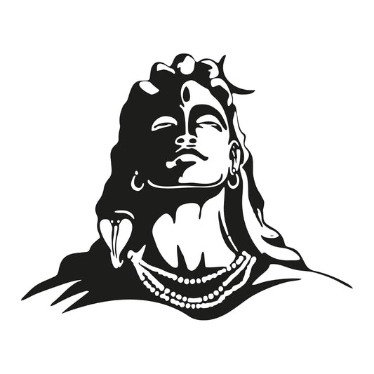 Akshar Arts Bhuwana Lord Shiva Bike and car Stickers for Tank Side Visor Stem Windshield Bike Sticker Exterior Vinyl Waterproof (11 x 8 cms)
