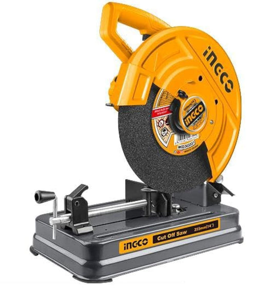 INGCO COS223589 Cut Off Saw, 2200W | 3700rpm Chop Saw, Power Saw with Heavy Duty Steel Base, Electric Cut off Saw, Professional Cut off saw Machine With 1pc 355mm cutting disc