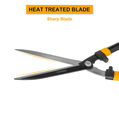 INGCO Hedge Trimmer, Hedge Shears for Gardening, Carbon Blade Garden Scissors and Cutters