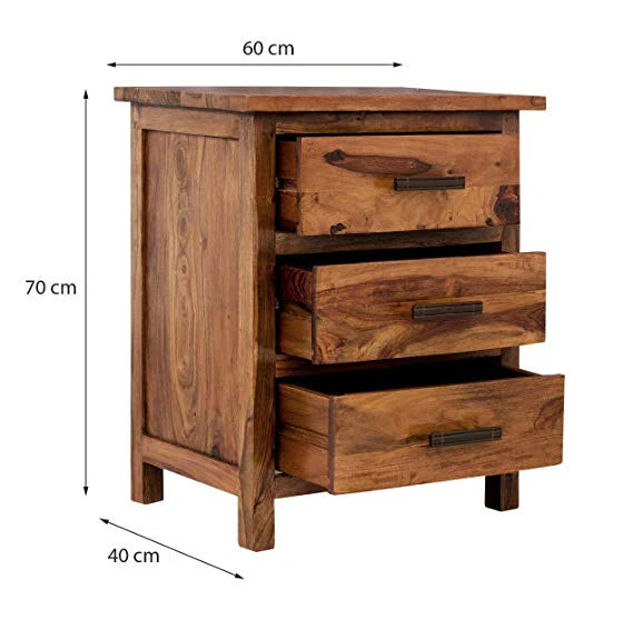 Udaipur Handicrafts Wood Bed Side Table
