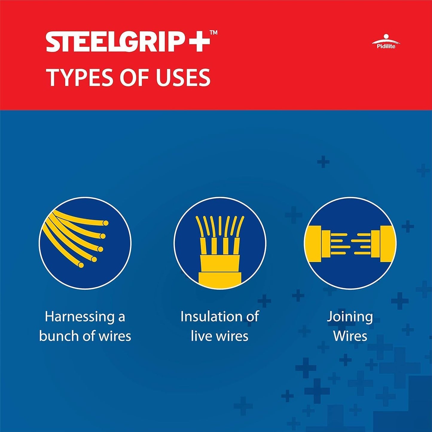 Pidilite Steelgrip Self Adhesive PVC electrical Insulation Tape - 6m,Pack of 10