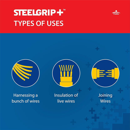 Pidilite Steelgrip Self Adhesive PVC electrical Insulation Tape - 6m,Pack of 10