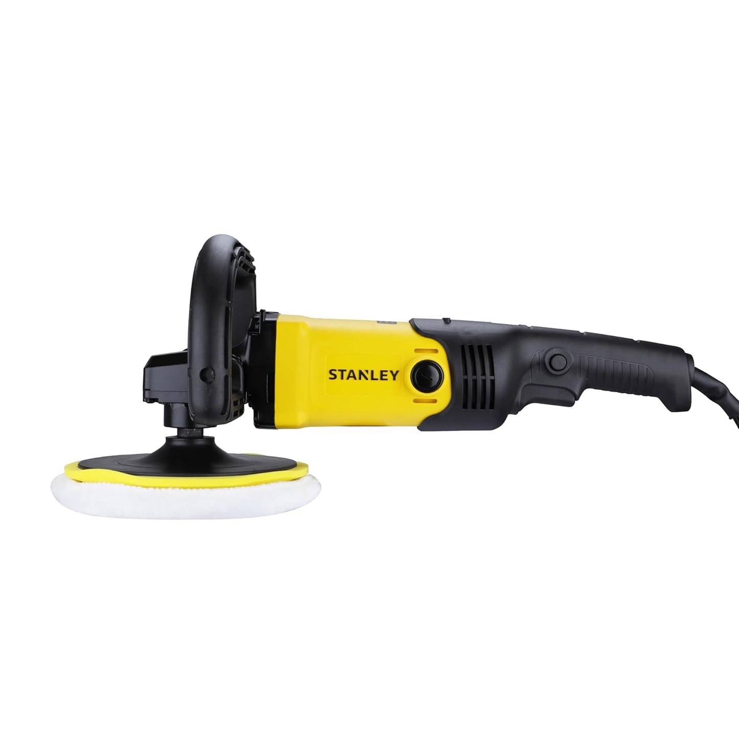 STANLEY SP137 1300W 180mm Polisher with High Rotation Speed, Ideal for Delicate Polishing, Buffing, Waxing & Glazing Applications, 1 Year Warranty, YELLOW & BLACK