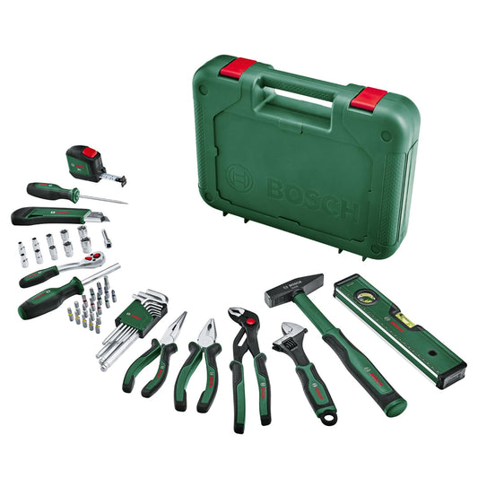 BOSCH Home and Garden Advanced 52-Piece Hand Tool Set Comes with Ergonomic Design, Durable & Rust-Resistant Ideal for DIY Home Improvements & Hobbyists