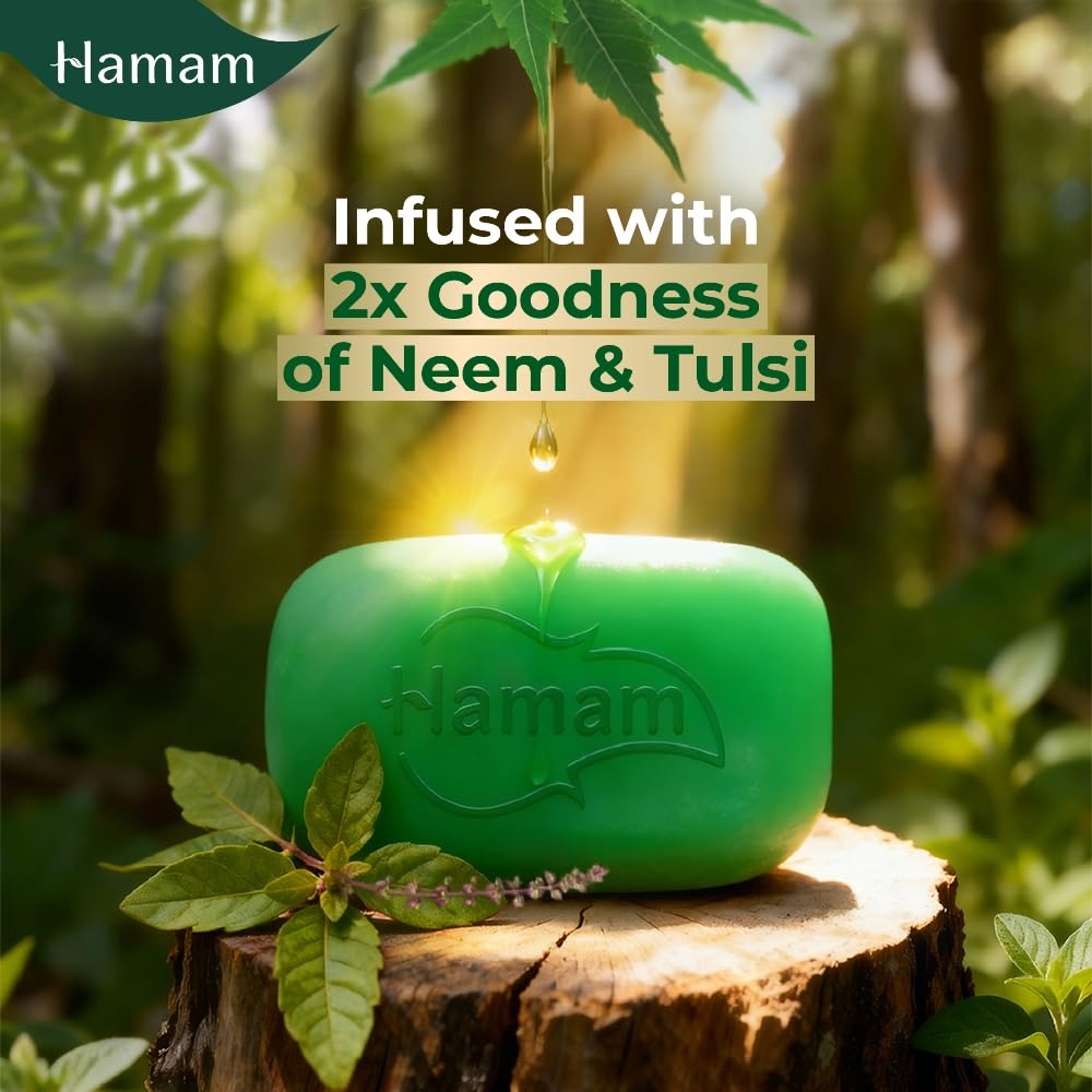 Hamam Neem Tulsi and Aloevera Soap Bar 100 g