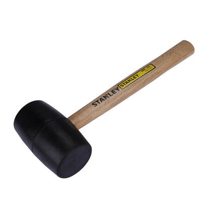 STANLEY STHT57528-8 Rubber Mallet Hammer for Masonry, Woodwork, Fittings for Home, DIY, Mechanic, Industrial & Professional Use, 680 gm, Used to Drive Nails, Fit Parts & Break Objects, YELLOW & BLACK