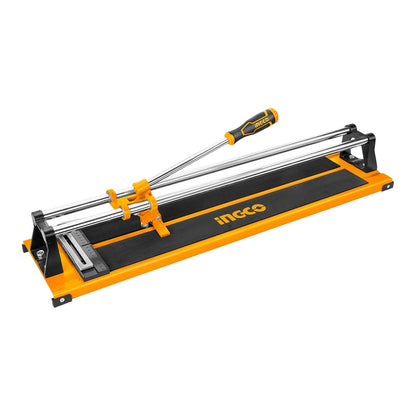 INGCO Tile Cutter, 600mm | 12mm, Direct & Diagonal Line Cutting Manual Tile Cutter, Professional Porcelain Ceramic Floor Tile Cutter with 2 pcs Tungsten Carbide Blade Cut Wheel, High Leverage