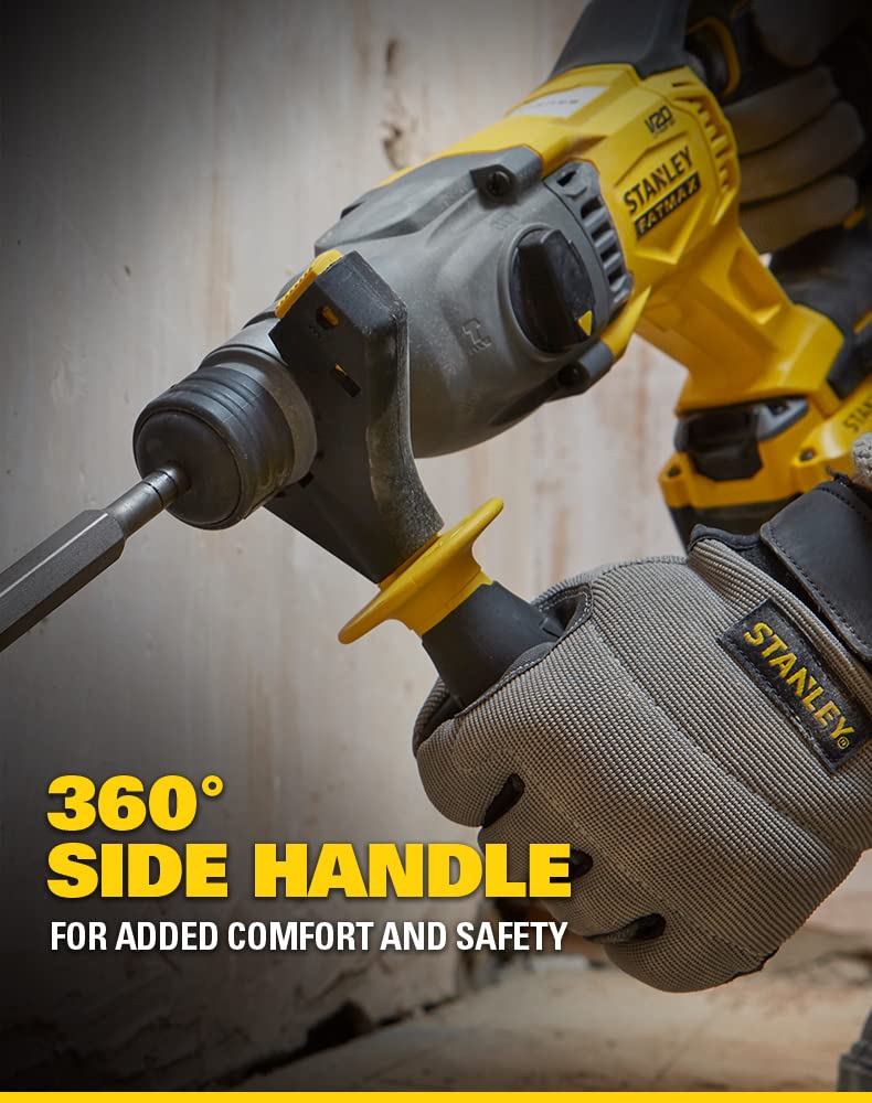 STANLEY FATMAX SBH900M2K-B1 20V 4.0Ah 20 mm Cordless Brushless Rotary Hammer With 2x4.0Ah Li-ion Batteries & 1pc Charger