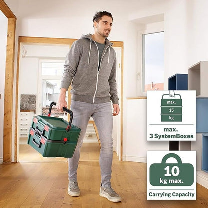 Bosch Home and Garden 1600A01SR4 Power Tools, SystemBox |Size M, Compatible with Bosch Accessory Box Small and Medium, in Sleeve, Green, M