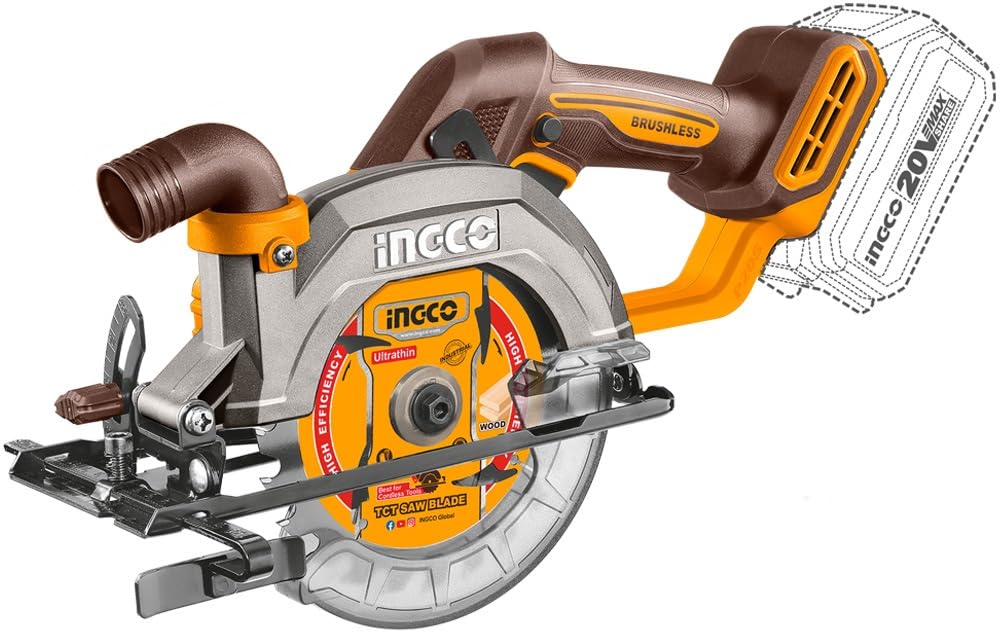 Ingco COSLI250695 20V Cordless Impact Drill,Circular Saw,Rotary Hammer & Blower 4 In 1 Combo Tool With Battery-Charger, Accessories Kit
