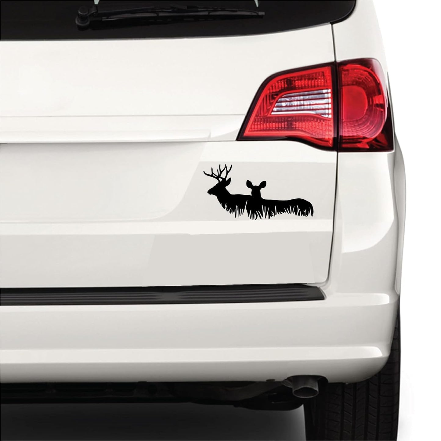 Akshar Arts Bhuwana  Animal Deer Car Sticker and Other Vehicle 19 נ9 CM Black
