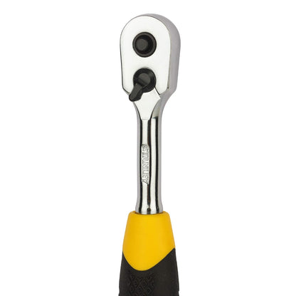STANLEY STMT95895-8B Metal Quick Release Pear Head Ratchet (Yellow, 1/4 inches)