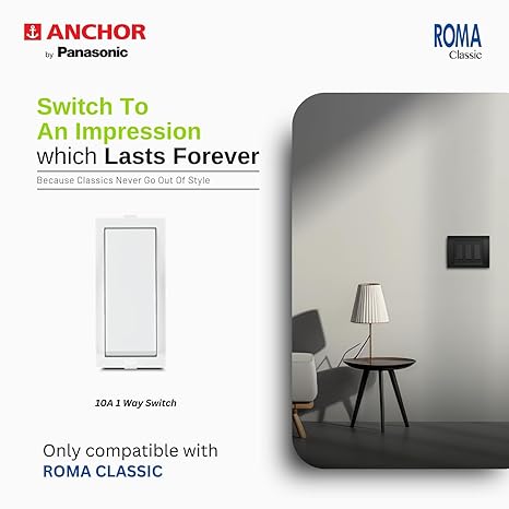 Anchor by Panasonic Roma Classic 10AX 1 Way Switch for Electric Board