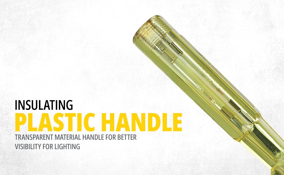 STANLEY 66-120-S 178mm/7.5'' Spark Detecting 2-in-1 Screwdriver, 5mm, 100-500V AC, Durable Clip, Insulating Plastic Handle & Sheathed Chrome Vanadium Steel Blade for Safety and Long Life