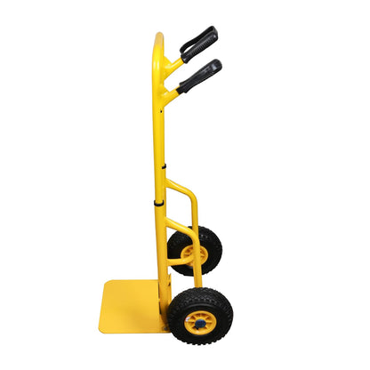 STANLEY SXWT-FT520 Steel Folding Handtruck,120kg Load Capacity,Ergonomic Handle with Knuckle Protection,10" Large Pneumatic Wheels,Foldable Base Plate,Open Dimn: 52x48x113 cm,Folded Dimn: 28x48x80 cm