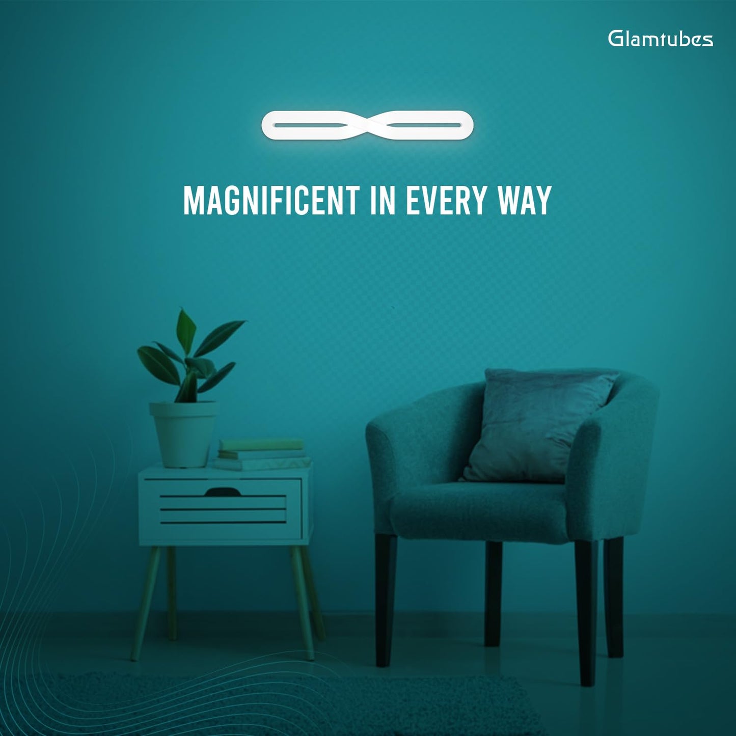 Havells Aurora Sleek 20W Glamtube | Decorative Light |Tubelight |4000 K |Easy on Eyes| No UV/IR Radiation|Premium&Modern Design|Energy Efficient|BIS Approved|Upto 4Kv Surge Protection | Pack Of 1