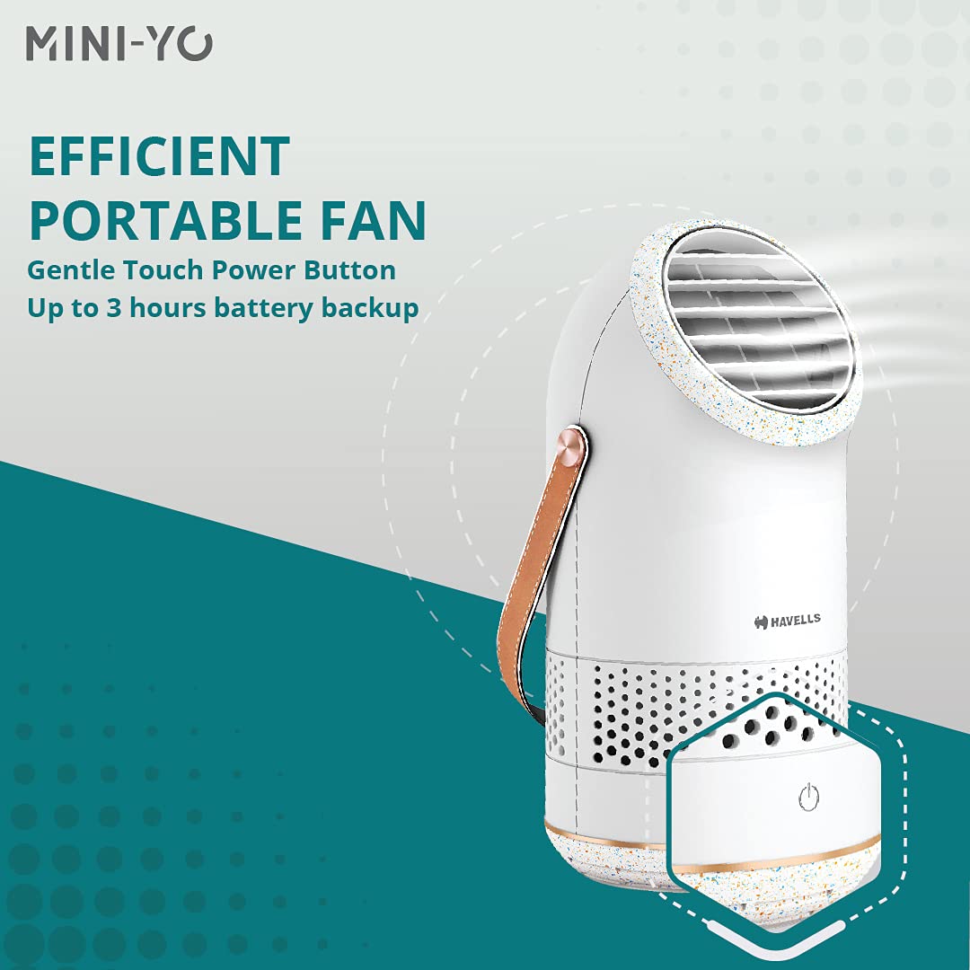 Havells Mini Yo 110mm Personal Fan (Grey, Pack of 1)