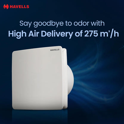 Havells 150mm Ventil Air ZX Exhaust Fan | Strong Air Suction, Rust Proof Body and Dust Protection Shutters | Suitable for Bathroom, Kitchen & Office, 2 Year Warranty | (Pack of 1, White)