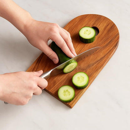 Udaipur Handicrafts Acacia Wood Chopping Board/Cutting Board/Multipurpose Serving Tray, 40.64cm x 23cm x 1.5cm, 1-Piece, Brown | Durable Wooden Kitchen Board for Chopping, Slicing & Serving
