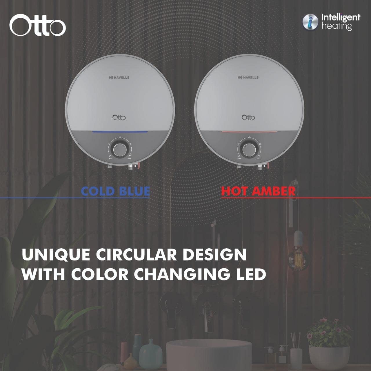 Havells Otto 25 Litre Storage Water Heater(Geyser)| Temp. Sensing LED Indicator| Anti Rust Tank | With Shock Safe Plug| 5 Star|Warranty: 7 Year on Tank| Free Installation & Flexi Pipes (Silver Grey)
