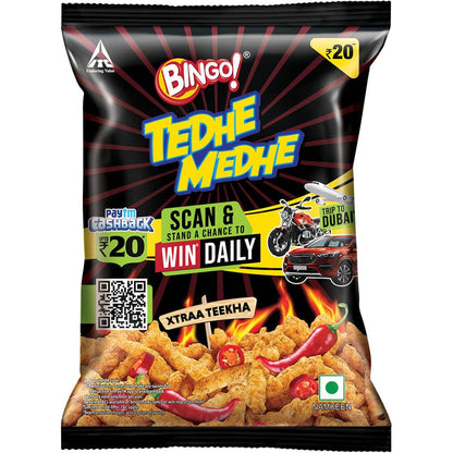 Bingo! Tedhe Medhe Xtraa Teekha, 80g/75g (weight may vary)