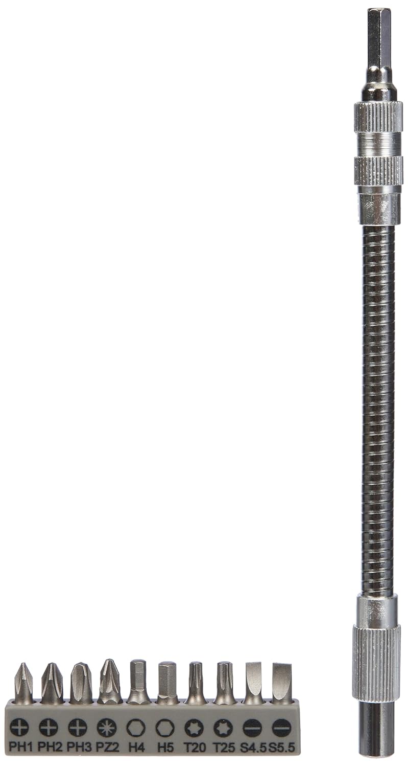 Bosch Professional 11-piece screwdriver bit set with metal flexible extension (200mm)