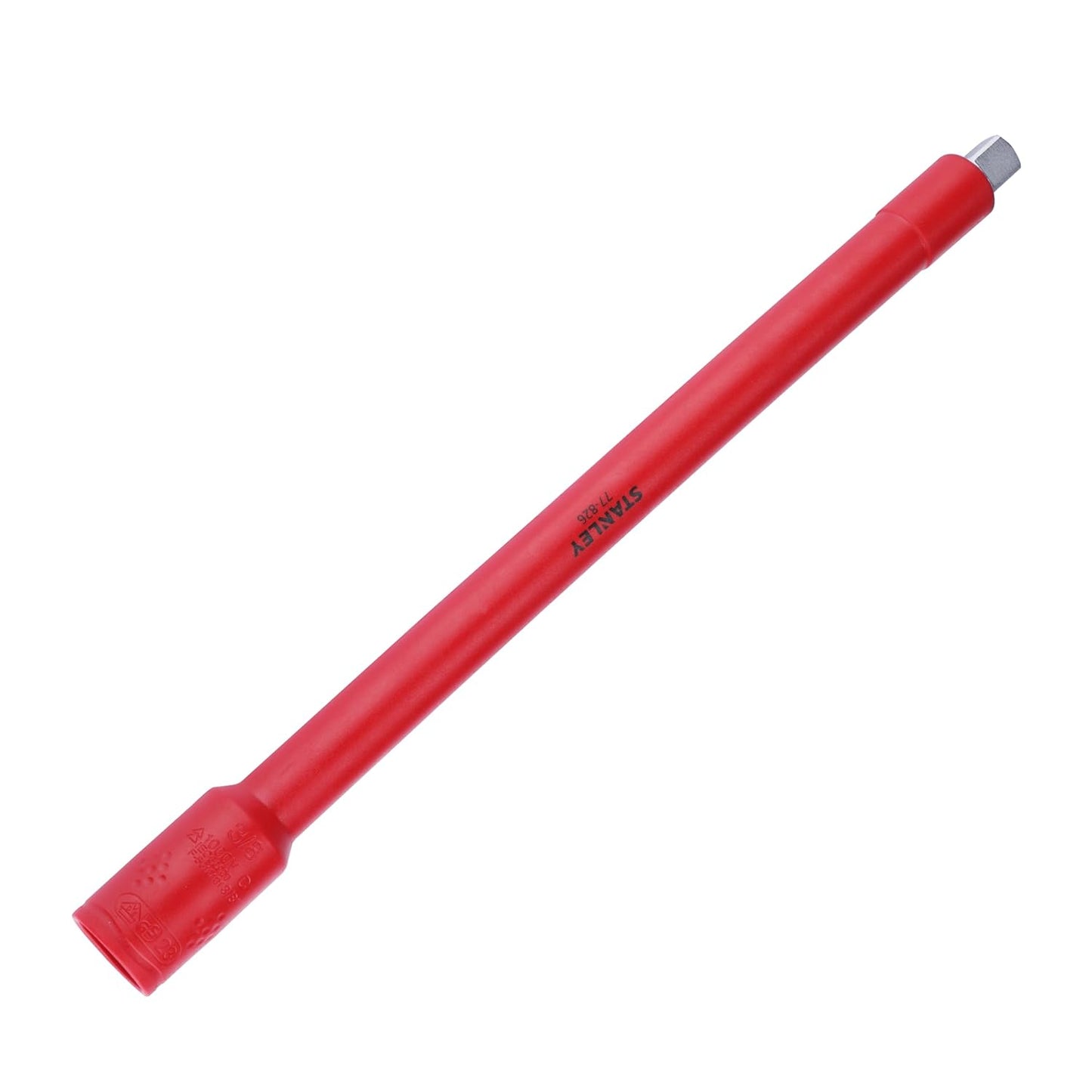 STANLEY STMT77826-23B 3/8" VDE Insulated Socket Extension Bar 250mm, Ideal For Repair Of Electric Vehicles, Red