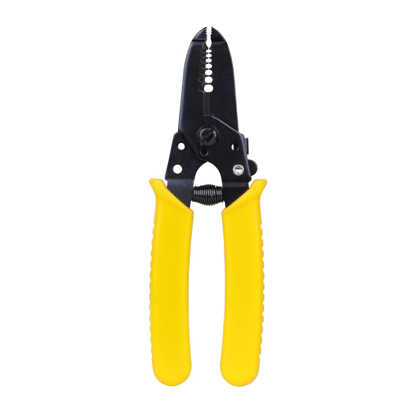STANLEY 84-475-22 6" 150 mm Wire Stripper Ideal for Cutting, Stripping Speaker Wires & Appliance Cords for Home, DIY & Professional Use, YELLOW & BLACK