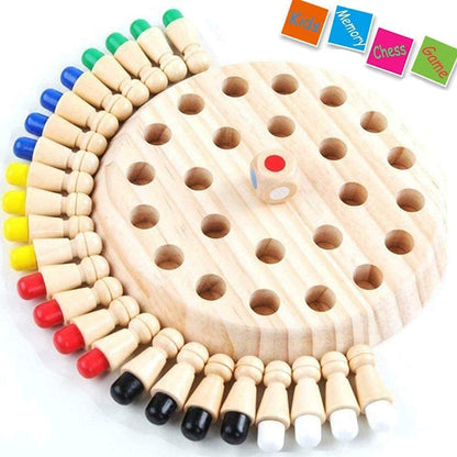 Udaipur HandiCrafts Matching Games, Wooden Memory Match Stick Chess Game, BLOWEST Colorful Memory Chess, Funny Block Board Game, Early Educational Toy, Brain Training Games