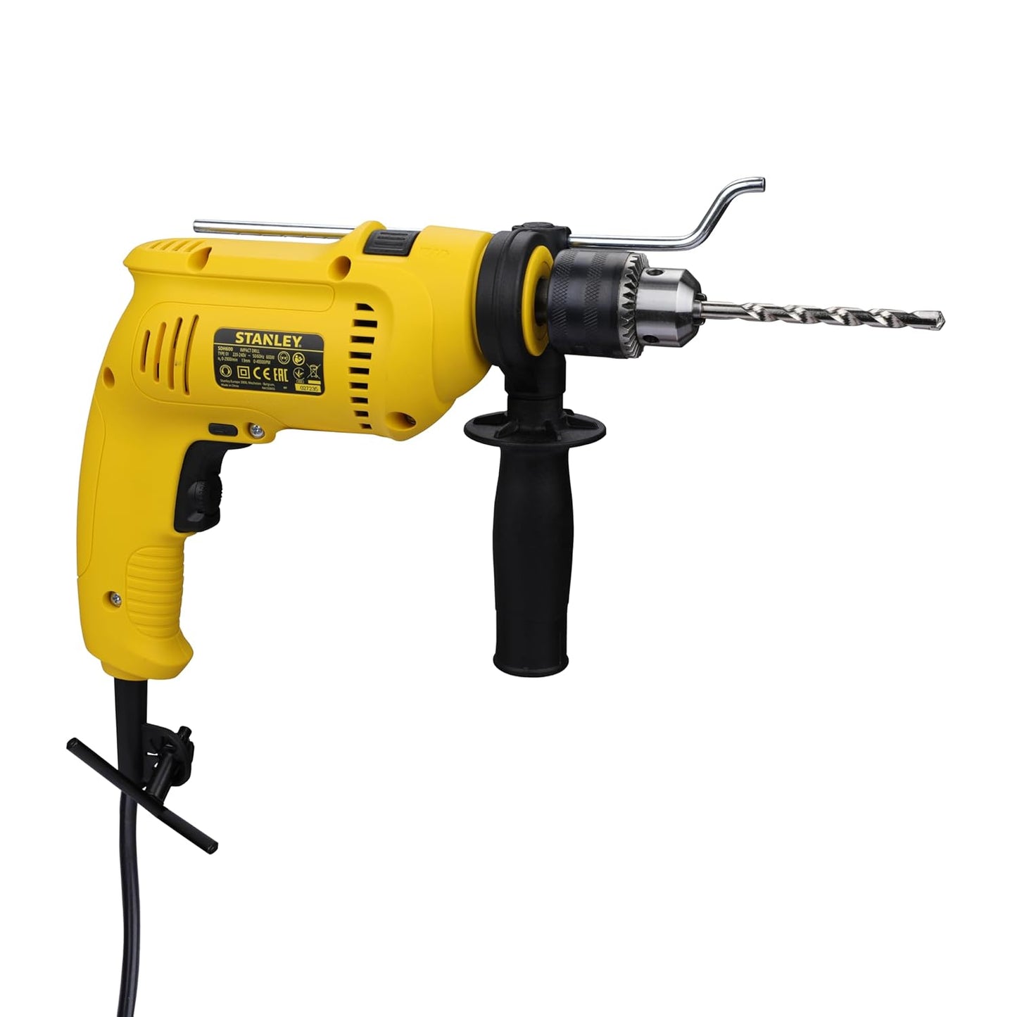 STANLEY SDH600KM-IN 600W 13mm Drill Machine with Mechanical Toolkit for Home, DIY & Professional Use (120-Pieces) - Includes Hammer Drill, Hammer & Measurement Tape, 1 Year Warranty, YELLOW & BLACK