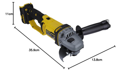 STANLEY FATMAX SCG400-B1 20V 2.0Ah 100mm Cordless Brushed Grinder for Mechanic, Tradesmen & Professional Use, Batteries Not Included, 2 Year Warranty, YELLOW & BLACK