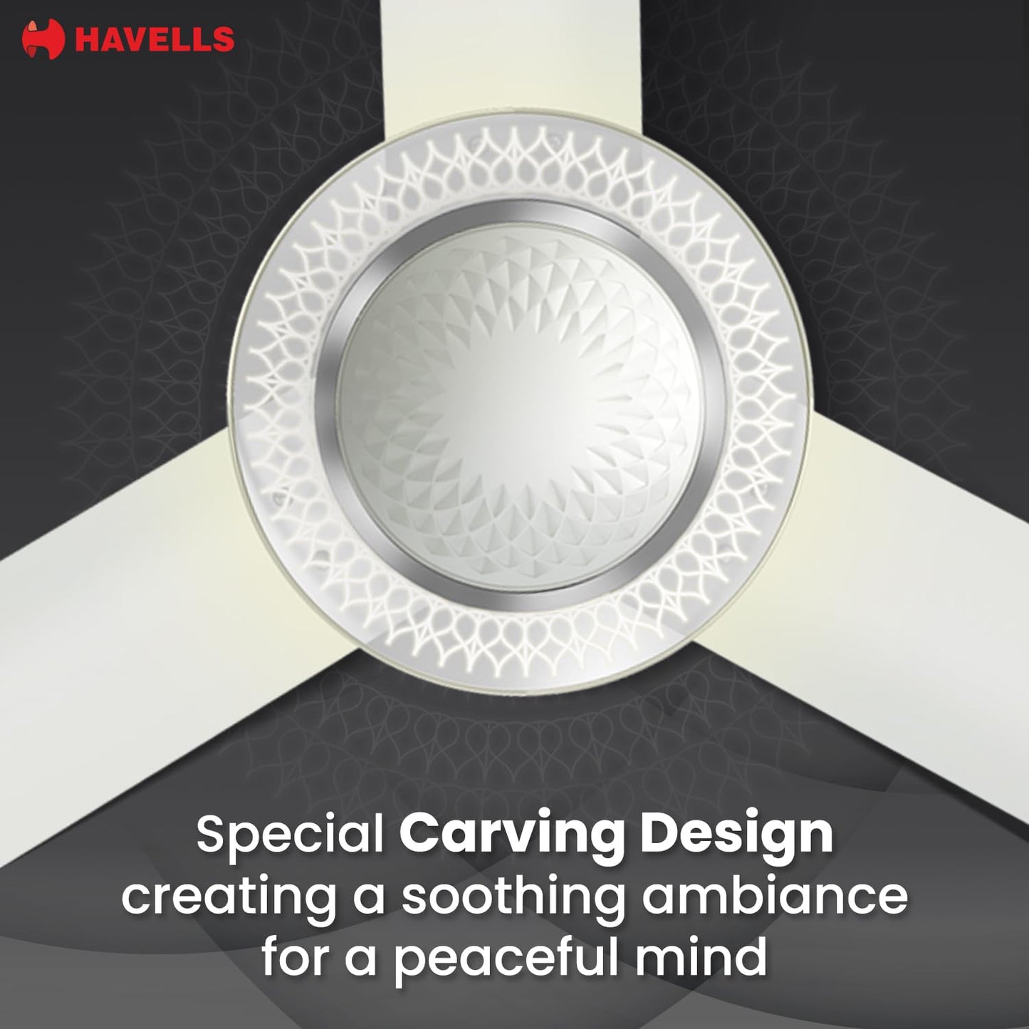 Havells CERA BLDC 1200mm Premium Underlight Ceiling Fan with 100% Pure Copper|Reverse Rotation|Remote Controlled |Watt: 35|Air Flow: 225 cmm|Speed: 350 RPM| 2 Years Manufacturer Warranty (Pearl White)
