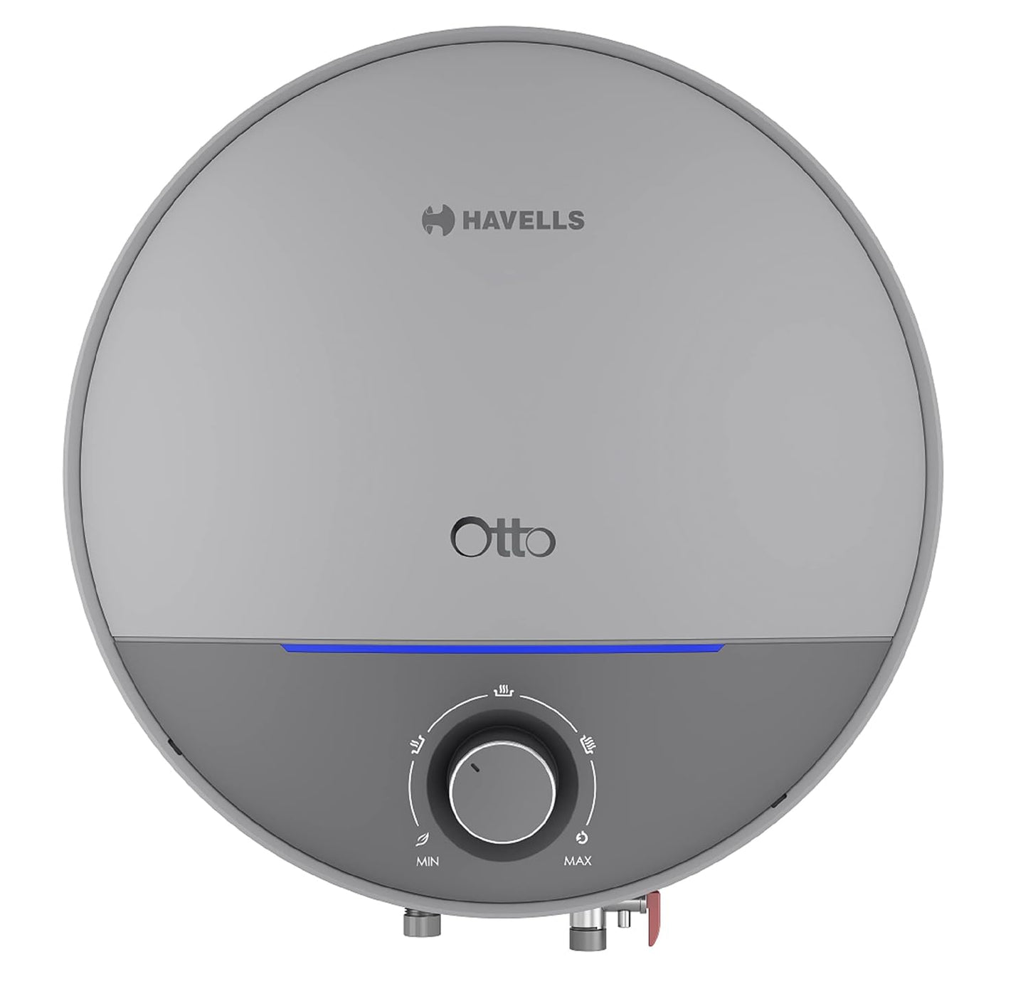 Havells Otto 25 Litre Storage Water Heater(Geyser)| Temp. Sensing LED Indicator| Anti Rust Tank | With Shock Safe Plug| 5 Star|Warranty: 7 Year on Tank| Free Installation & Flexi Pipes (Silver Grey)