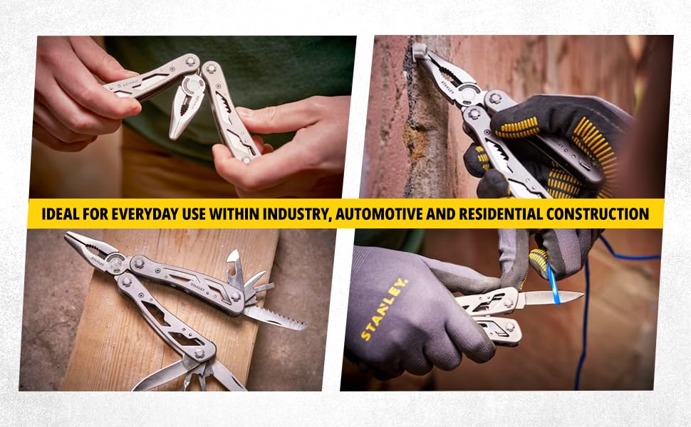 STANLEY 1-84-519 12-in-1 Multi Tool-Ideal Tool for Home, Car, Bikes, Camping, Outdoor Activity