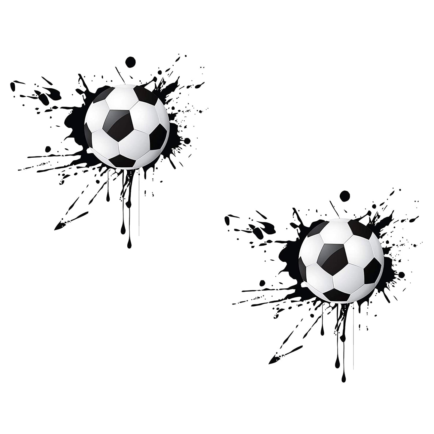 Akshar Arts Bhuwana Football Splash Dent Car Sticker Exterior Printed Vinyl Decal Sticker for Car Sides Hoods Bumper Rear (7.9 x 7.9 Inch, Multicoloured)-Self-Adhesive