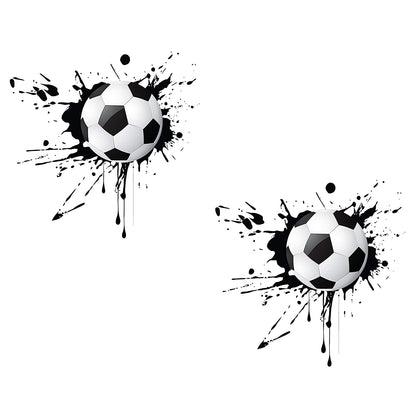 Akshar Arts Bhuwana Football Splash Dent Car Sticker Exterior Printed Vinyl Decal Sticker for Car Sides Hoods Bumper Rear (7.9 x 7.9 Inch, Multicoloured)-Self-Adhesive